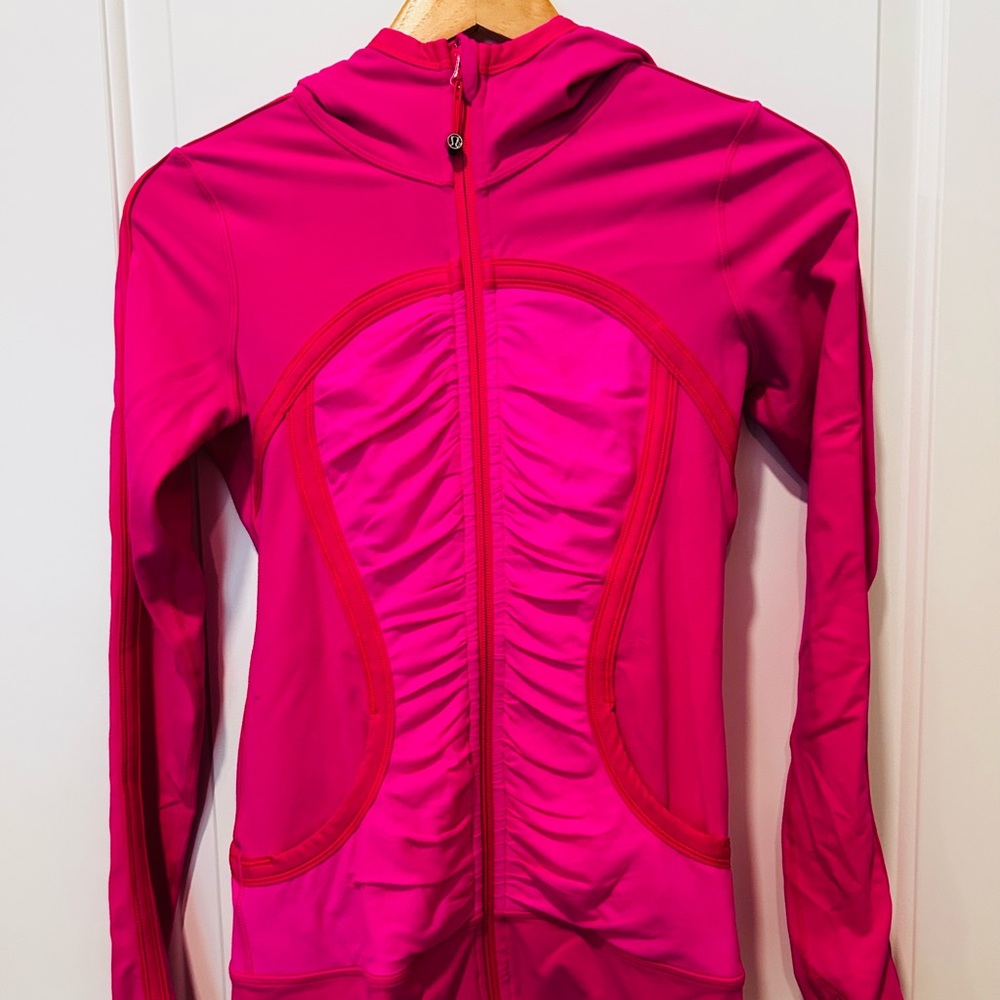 lululemon athletica Pink Jacket with Hoodie